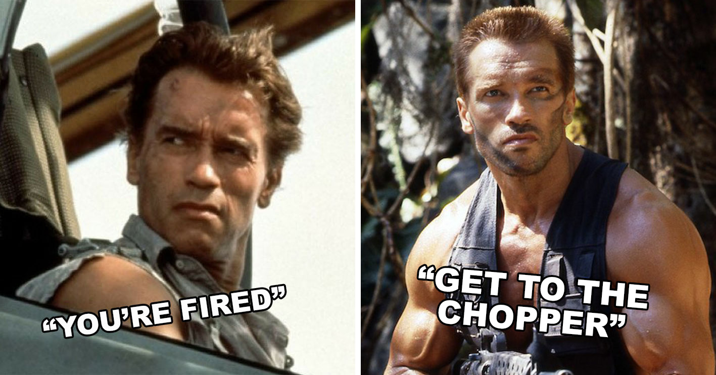 Get to the choppa.  Arnold schwarzenegger, Favorite movie quotes, Arnold  schwarzenegger quotes